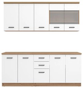 Σύνθεση Κουζίνα Valencia 200 Artisan - Λευκό Ματ 200x50x218 εκ. 200x50x218 εκ.