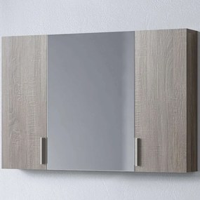 Καθρέπτης Μπάνιου Με Ντουλάπι Siena 3MSI100SD0W 96x14x65cm Dark Sonoma Μελαμίνη