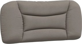 vidaXL Κρεβάτι με Στρώμα Hvar Taupe 90x200 εκ. Υφασμάτινο