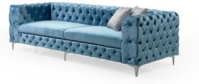 Καναπές – Τριθέσιος Bamen, μπλε 246x70x96cm -LAB-TED-121