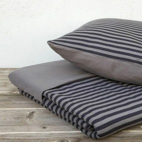 Παπλωματοθήκη Suave Σετ 2τμχ Dark Gray Nima Single 160x240cm 100% Βαμβάκι