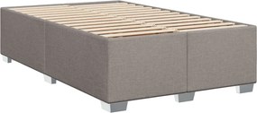 vidaXL Κρεβάτι Boxspring με Στρώμα Taupe 120x190 εκ. Υφασμάτινο
