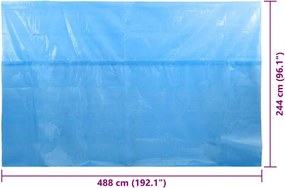 vidaXL Κάλυμμα Πισίνας Μπλε 488 x 244 εκ. από Πολυαιθυλένιο