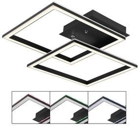 Πλαφονιέρα Φωτιστικό Οροφής LED RGB 40W Μαύρο Jepp 67277-40 Globo Lighting-67277-40-Μαύρο 67277-40