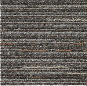vidaXL Πλακάκι Χαλιού Ριγέ Σκούρο Καφέ 50 x 50 cm 4 pcs