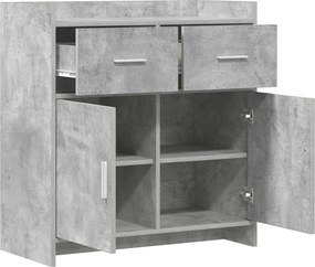 vidaXL Πλαϊνό γραφείο Γκρι Σκυροδέματος 75 x 36 x 80 εκ