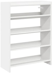 Ράφι παπουτσιών Λευκό 60x25x81 cm Κατασκευασμένο ξύλο - Λευκό