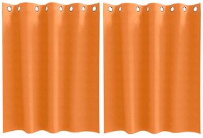 vidaXL Κουρτίνες 2 pcs Φωτεινό Πορτοκάλι 140 x 140 cm Πολυεστέρας