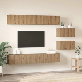 vidaXL Σετ επίπλου τηλεόρασης 8 pcs artisan δρυς 60 x 30 x 30 cm