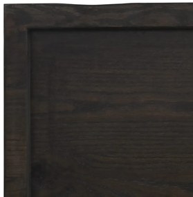 vidaXL Ράφι Τοίχου Σκούρο Καφέ 80x60x(2-4) εκ. Επεξ. Μασίφ Ξύλο Δρυός