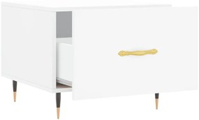 vidaXL Τραπεζάκι Σαλονιού Λευκό 50 x 50 x 40 εκ. από Επεξεργ. Ξύλο