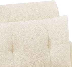 vidaXL Love seat με κουμπιά Κρεμ 117 x 67 x 77 εκ. Μπουκλέ