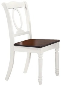 Ε7072,5 NAPOLEON Καρέκλα Tραπεζαρίας Ξύλο Άσπρο, Καρυδί Καρυδί/Άσπρο, , 2 Τεμάχια