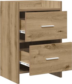 vidaXL Κομοδίνα 2 τεμ. Artisan Δρυς 40 x 30 x 60 cm Επεξεργασμένο Ξύλο