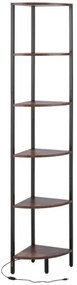 VEVOR 6 Tier Corner Shelf Tall Corner Stand with LED Light Narrow Display Rack