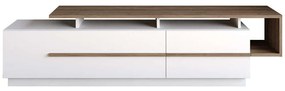 Έπιπλο Τηλεόρασης Pia 788DEC4040 180x38,9x46,4cm Walnut-White