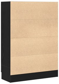 vidaXL Βιβλιοθήκη Μαύρη Δρυς 82,5x30,5x115 εκ από Επεξεργασμένο Ξύλο
