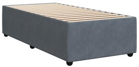 vidaXL Σκελετός Κρεβατιού Χωρίς Στρώμα Σκ. Γκρι 80x200 εκ. Βελούδινο