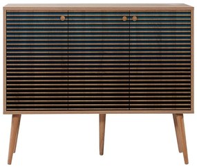 Μπουφές Mega 863SPH3421 120x36x90cm Oak-Blue Μοριοσανίδα,Ξύλο