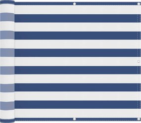 vidaXL Οθόνη Μπαλκονιού Μπλε και άσπρο 100 x 1000 cm Ύφασμα Όξφορντ