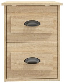 vidaXL Κομοδίνο Επιτοίχιο Sonoma Δρυς 41,5x36x53 εκ.