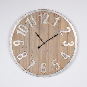 Ρολόι Τοίχου 753-10040 60x4.5x60cm Natural Estheti Home Mdf, Metal