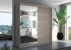 Ντουλάπα Kahn 200 συρόμενη-Γκρεζ