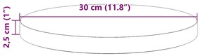 vidaXL Επιφάνεια Τραπεζιού Ø30 x 2,5 εκ. από Μασίφ Ξύλο Πεύκου