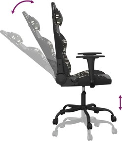 vidaXL Καρέκλα Gaming Μαύρο/Παραλλαγή από Συνθετικό Δέρμα