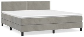 ΚΡΕΒΑΤΙ BOXSPRING ΜΕ ΣΤΡΩΜΑ ΑΝΟΙΧΤΟ ΓΚΡΙ 160X200 ΕΚ. ΒΕΛΟΥΔΙΝΟ 3141251