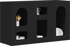 vidaXL Πλαϊνό γραφείο ELST Μαύρο 100 x 35 x 59 εκ Επεξεργασμένο ξύλο