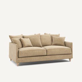 Τριθέσιος καναπές-κρεβάτι από βαμβακερό ύφασμα, Lazare