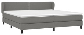 ΚΡΕΒΑΤΙ BOXSPRING ΜΕ ΣΤΡΩΜΑ ΣΚΟΥΡΟ ΓΚΡΙ 200X200 ΕΚ. ΥΦΑΣΜΑΤΙΝΟ 3126190