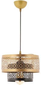 Φωτιστικό Οροφής Harold 390FLH2325 26x60cm 1xE27 40W Black-Gold Opviq