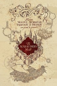 Εκτύπωση τέχνης Harry Potter - Χάρτης Marauder's, (26.7 x 40 cm)