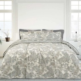 Σεντόνια Happy 9593 (Σετ 3τμχ) Ecru-Grey Das Home Single 170x260cm 100% Cotton
