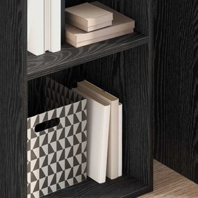 vidaXL Ράφι Βιβλίων Μαύρη Οξυά 40 x 30 x 152 εκ. Επεξεργασμένο ξύλο