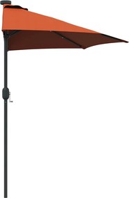 vidaXL Ομπρέλα Κήπου Τερακότα 294 x 150 x 223 εκ