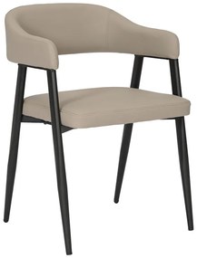 Πολυθρόνα Sezan  pu σε γκρι-μπεζ απόχρωση 56x55x78εκ
