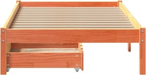 vidaXL Σκελετός Κρεβ. Χωρίς Στρώμα Καφέ Κεριού 90x200 εκ Μασίφ Πεύκο