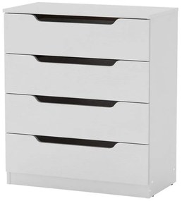 Συρταριέρα Azenor με 4 συρτάρια λευκό 72x38x83 εκ. 72x38x83 εκ.