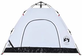 vidaXL Σκηνή Κάμπινγκ 3 Ατόμων Λευκή από Ύφασμα Συσκότισης