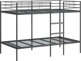 vidaXL Κουκέτα χωρίς στρώμα Μαύρο 100x200 cm Ατσάλι