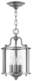 Κρεμαστό Φωτιστικό Οροφής 3xE14 Φ20cm Gentry Elstead Lighting-HK-GENTRY-P-S-PW-Ασημί HK-GENTRY-P-S-PW
