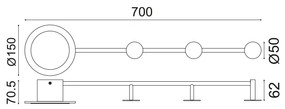 ΕΠΙΤΟΙΧΟ ΦΩΤΙΣΤΙΚΟ LED 7W 3000K 560LM ΛΕΥΚΟ ΜΕΤΑΛΛΙΚΟ 70Χ7Χ15CM VALENTINO - 1.5W - 20W - ZM71LEDW70WH