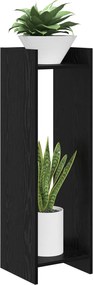vidaXL Βάση φυτών Μαύρη Δρυς 30 x 30 x 100 εκ