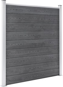 vidaXL Πάνελ Περίφραξης Γκρι 1737 x 186 εκ. από WPC