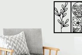 Intra απο ξύλο plywood Χρώμα wenge 3mm-4mm πάχος - Flower Laser Κοπή ών Τέχνης Τοίχων Δίασταση 40x50 cm INTRAFABR-61936201