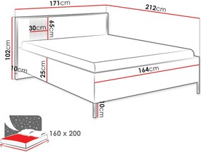 Κρεβάτι Como-Fusiko-Mavro