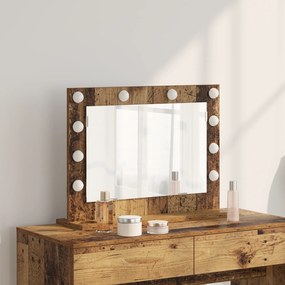 vidaXL καθρέφτης vanity Παλιό ξύλο Ξύλο 60 x 45 x 18 εκ. Καθρέφτης